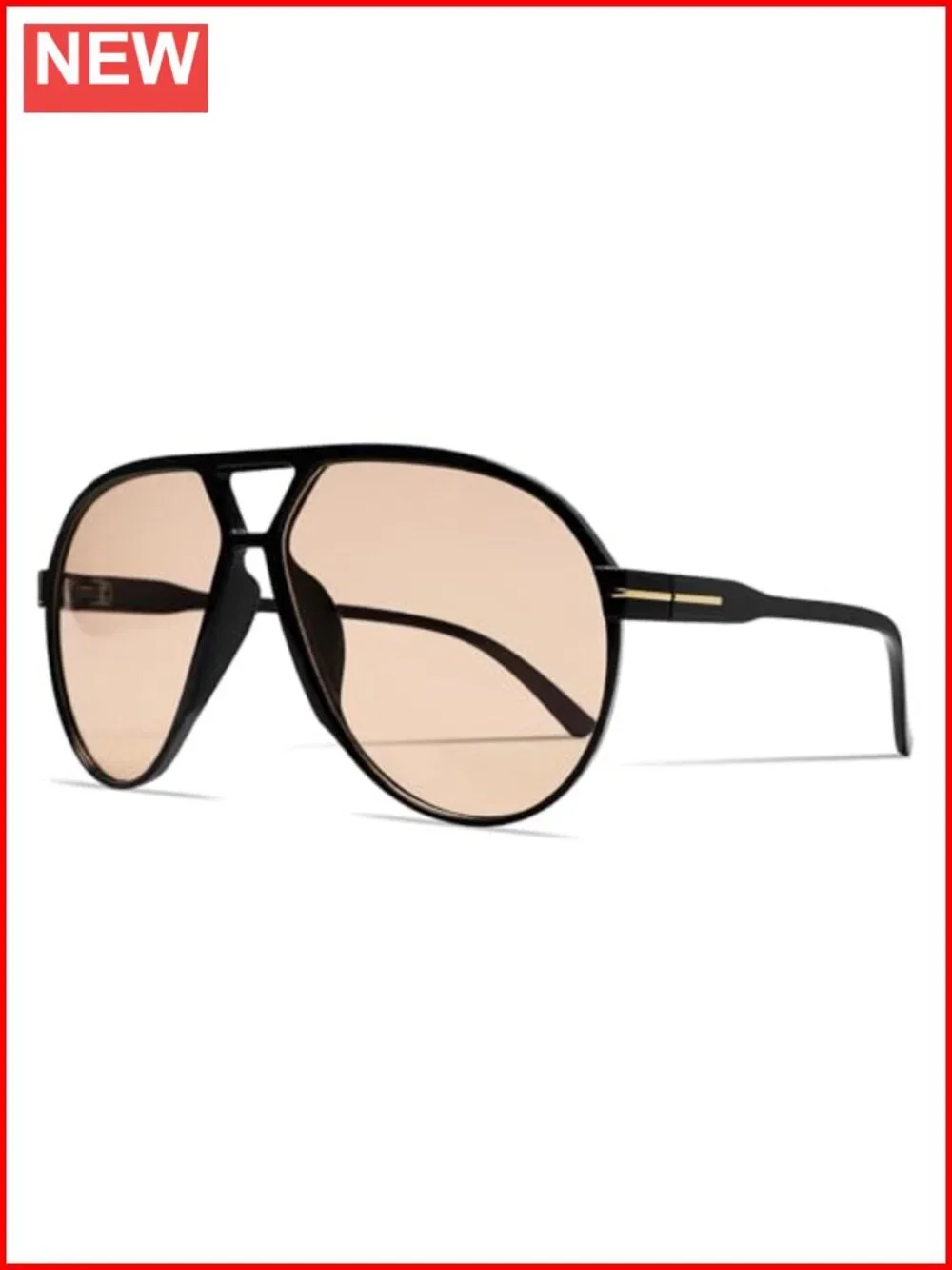 Retro Aviator Sunglasses Oversized Square Vintage Tangle Free Pilot Style UV